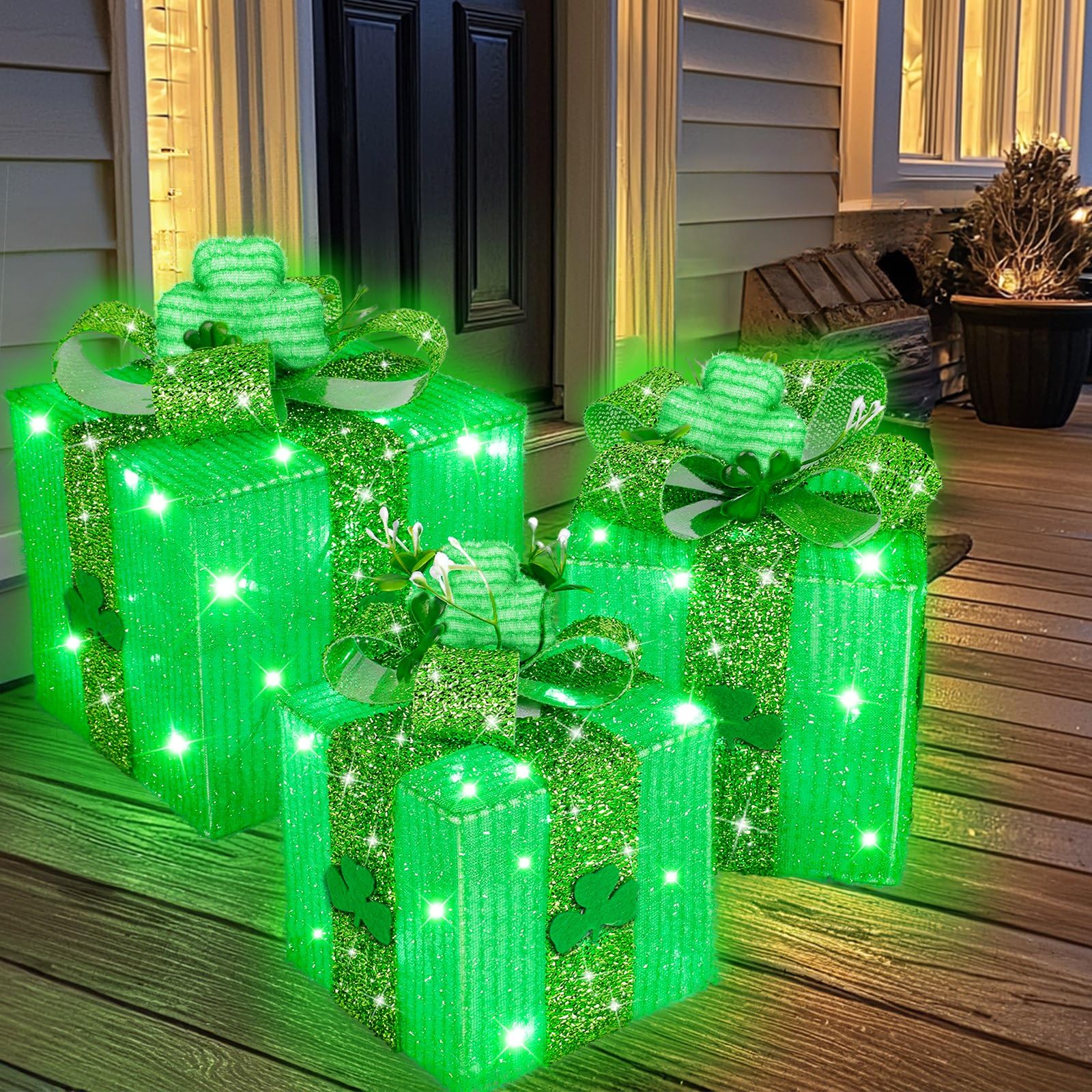 TURNMEON 60 LEDs emit warm light for cozy St Patrick's decor.