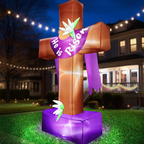 TURNMEON Cross illuminated by built in LED lights for night glow