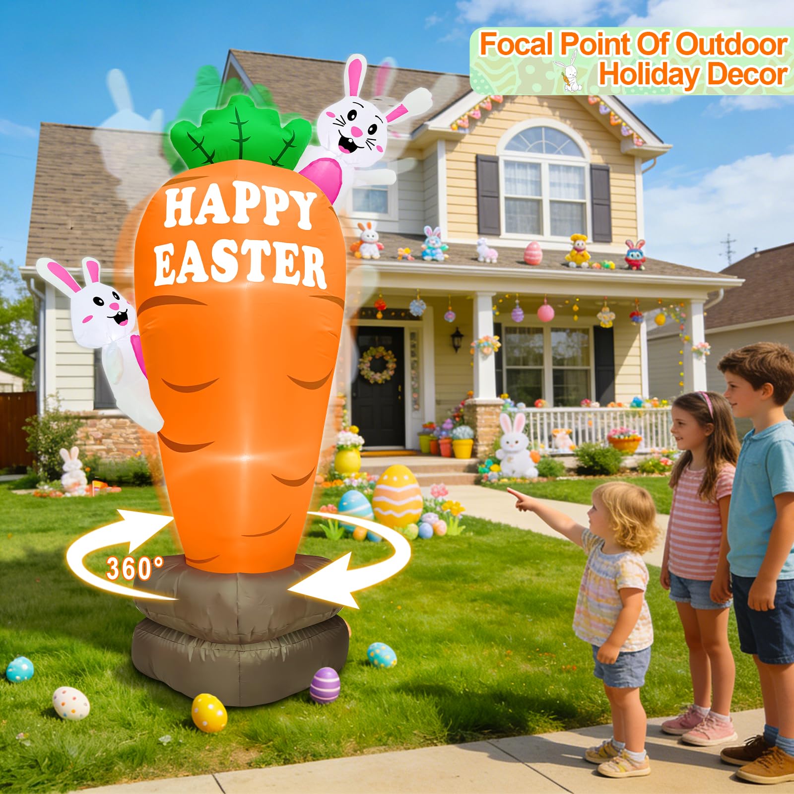 TURNMEON built-in LED lights brighten day and night garden decor.