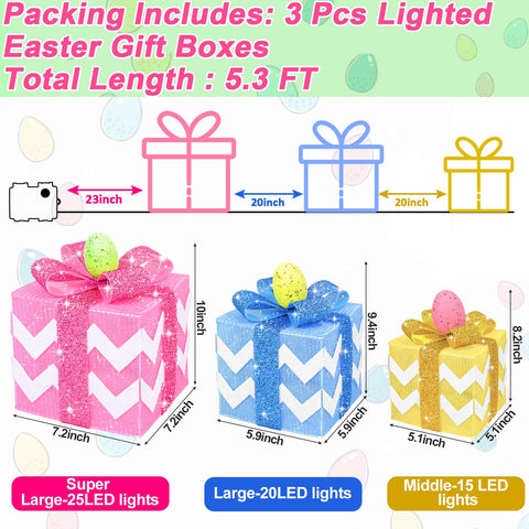 TURNMEON Easter gift box super-large – dramatic glow for focal displays.
