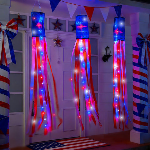 TURNMEON Independence Day garden decor windsock delivers lasting patriotic charm.