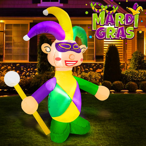 TURNMEON stability kit keeps the jester upright in outdoor breezes.