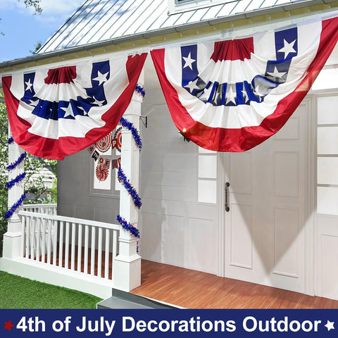TURNMEON patriotic decor adds drama for indoor and outdoor spaces.