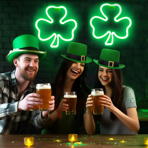 Turnmeon shamrock neon decor suits living rooms and themed celebrations