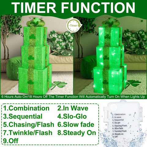 TURNMEON St Patrick's gift box 5 inch adds charm to shelves and mantels.