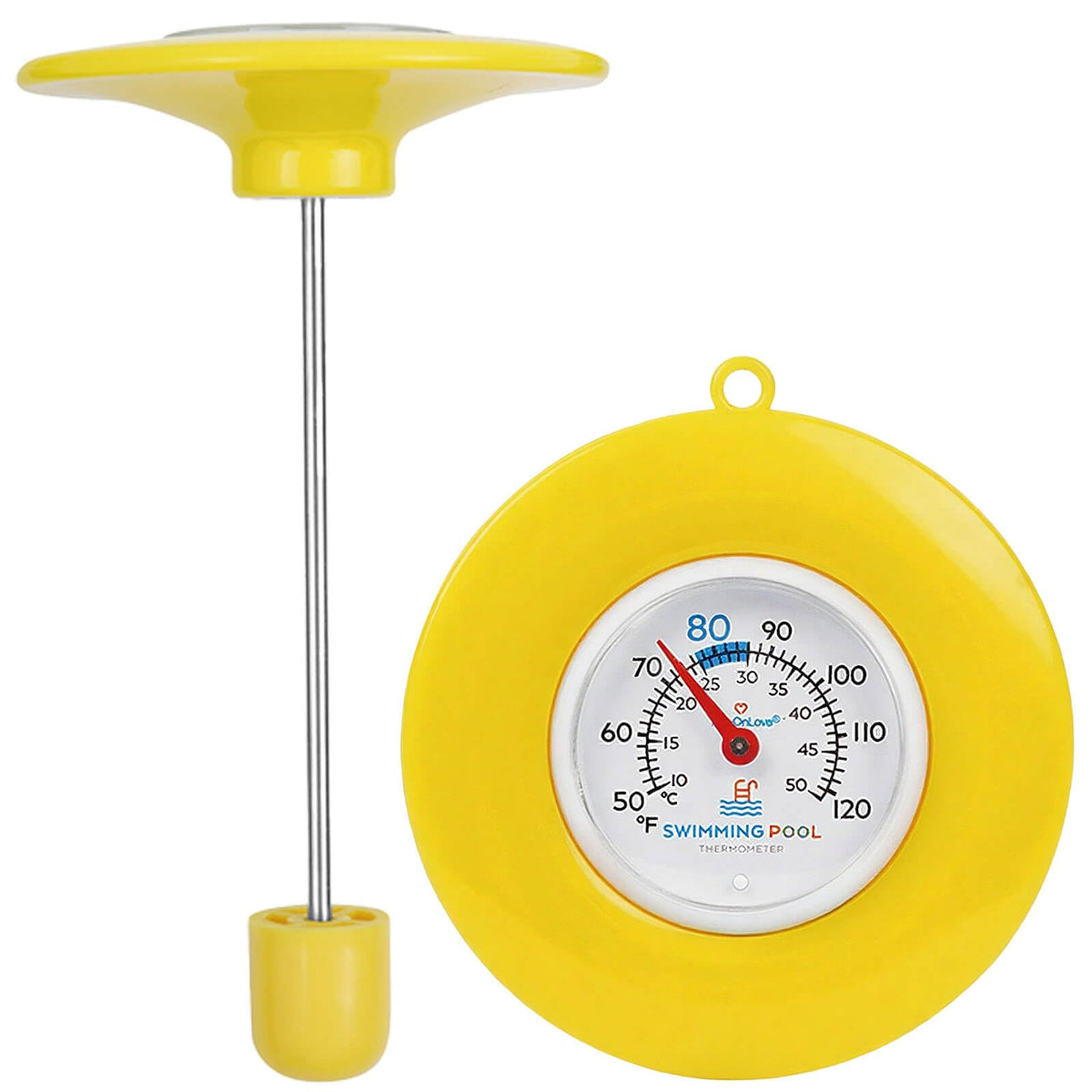 TurnOnLove floating pool thermometer disc for quick pool temperature checks