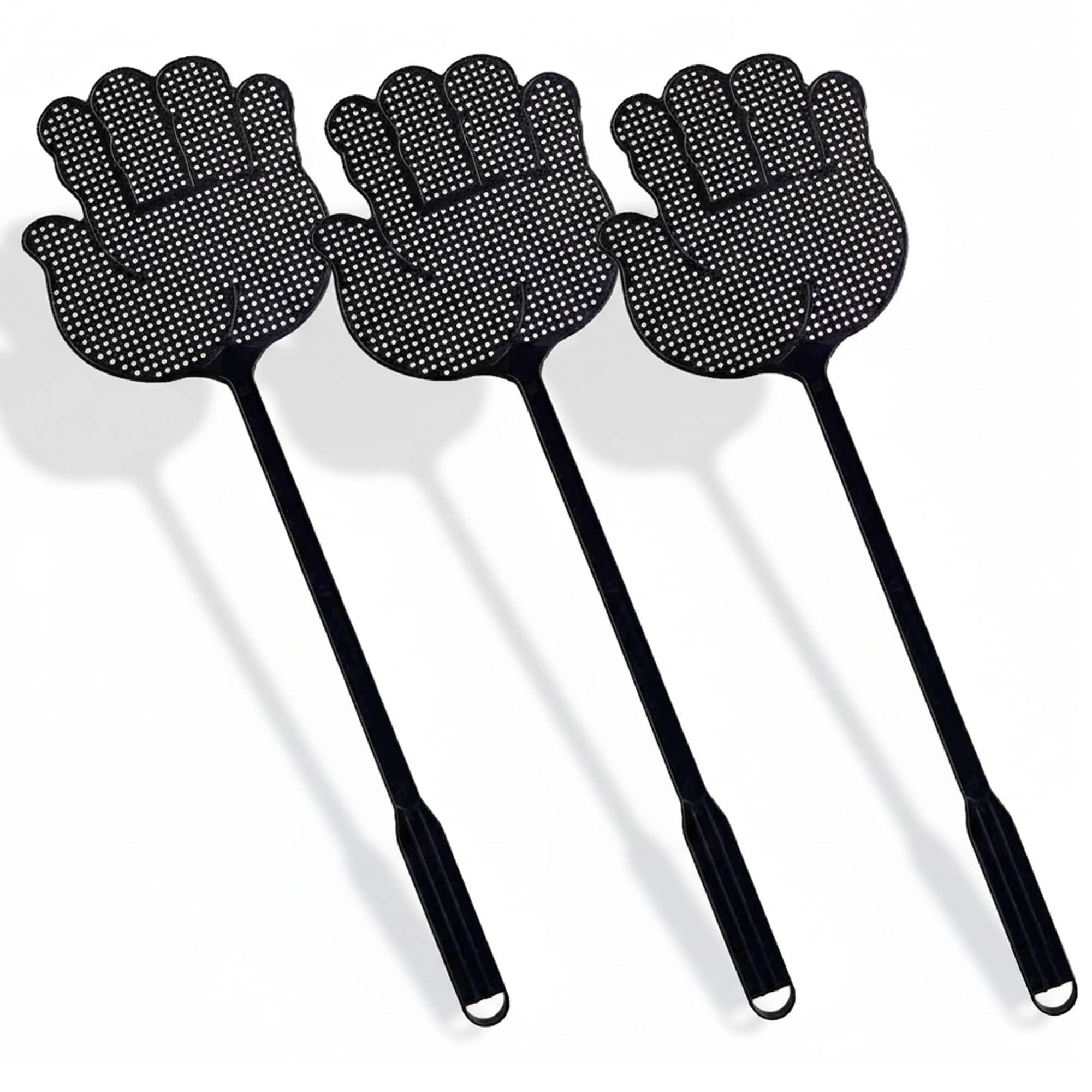 TurnOnLove flyswatter hand-shaped design provides indoor pest control with a non-slip grip.