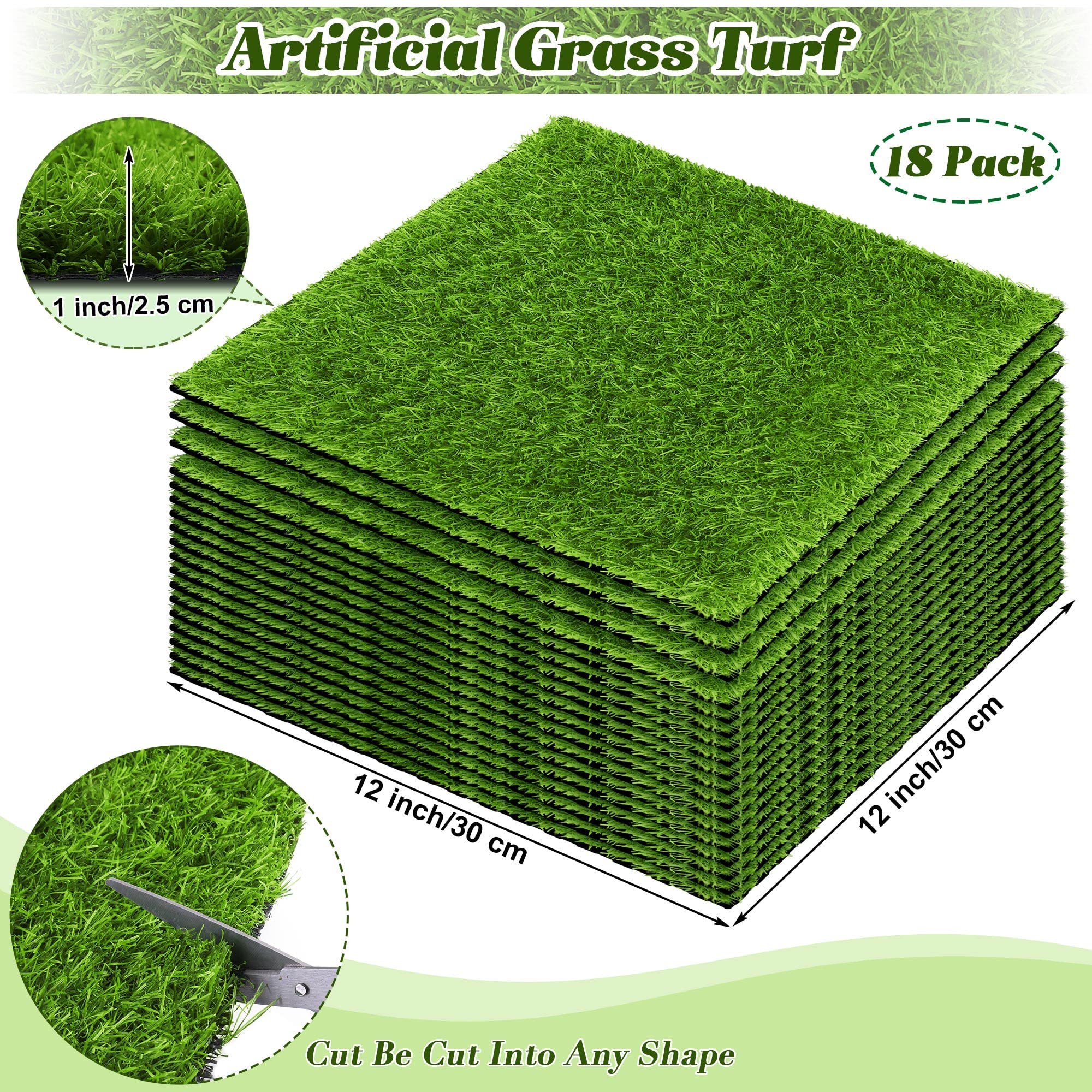 Turstin artificial grass mat 12x12 used in a miniature garden scene