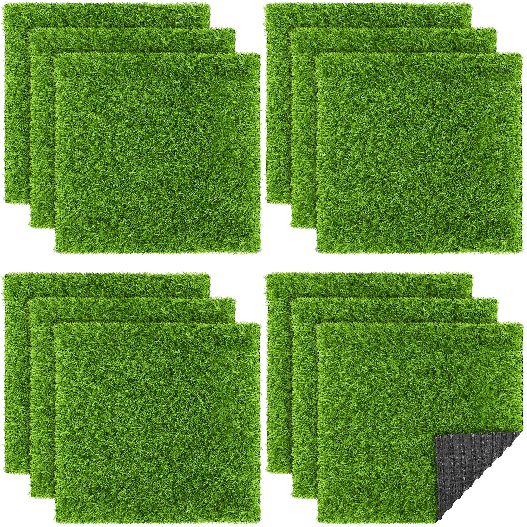 TURSTIN artificial grass mat 12x12 patch for versatile indoor outdoor decor