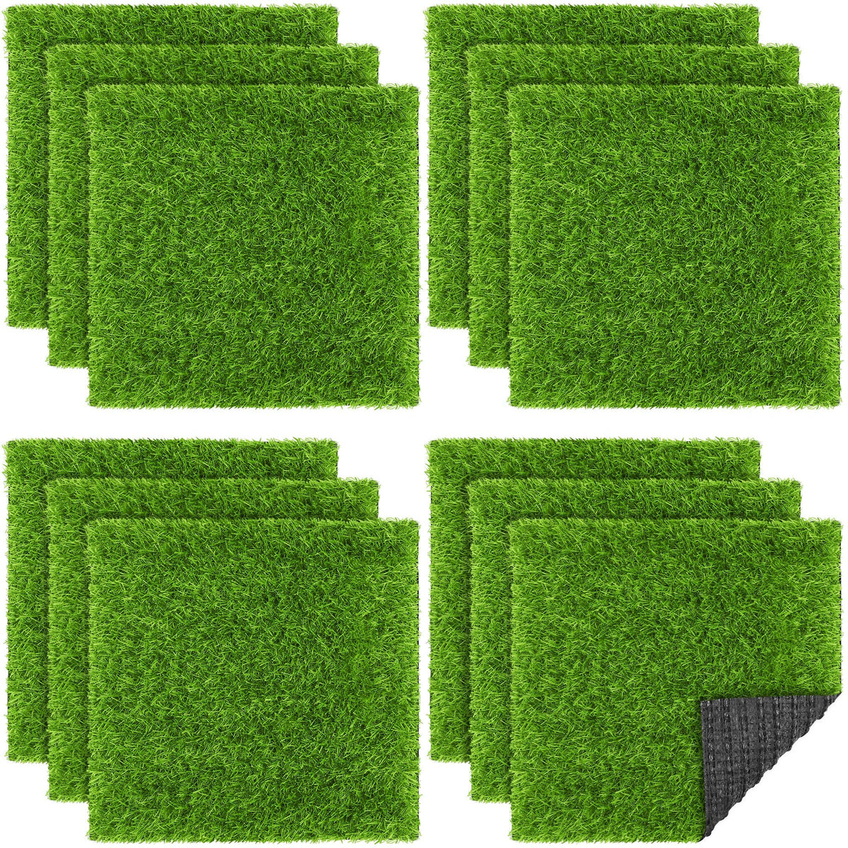 TURSTIN artificial grass mat 12x12 patch for versatile indoor outdoor decor