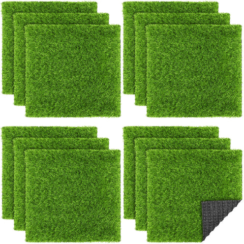 TURSTIN artificial grass mat 12x12 patch for versatile indoor outdoor decor
