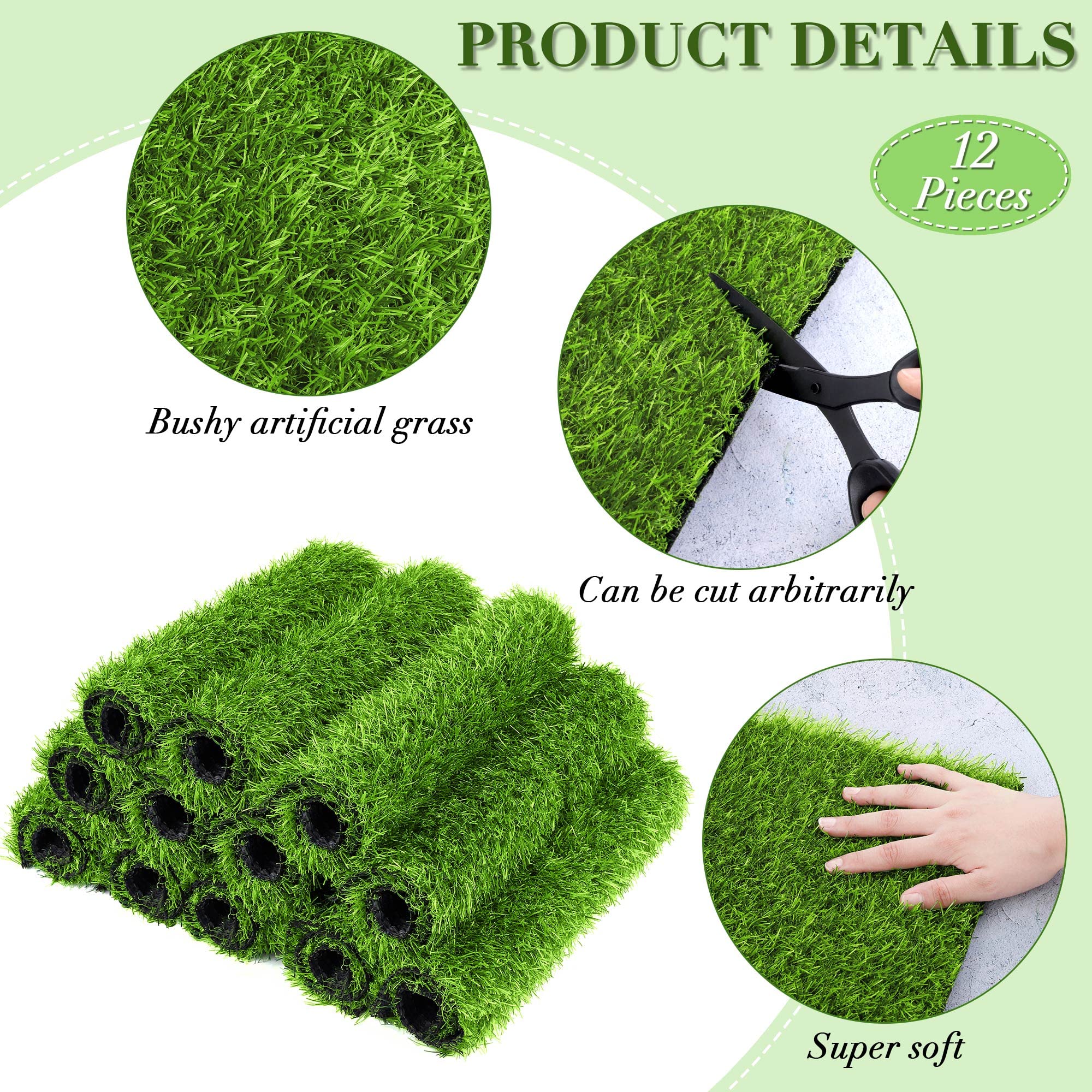 TURSTIN grass mat patch 12x12 used on balcony for visual refresh