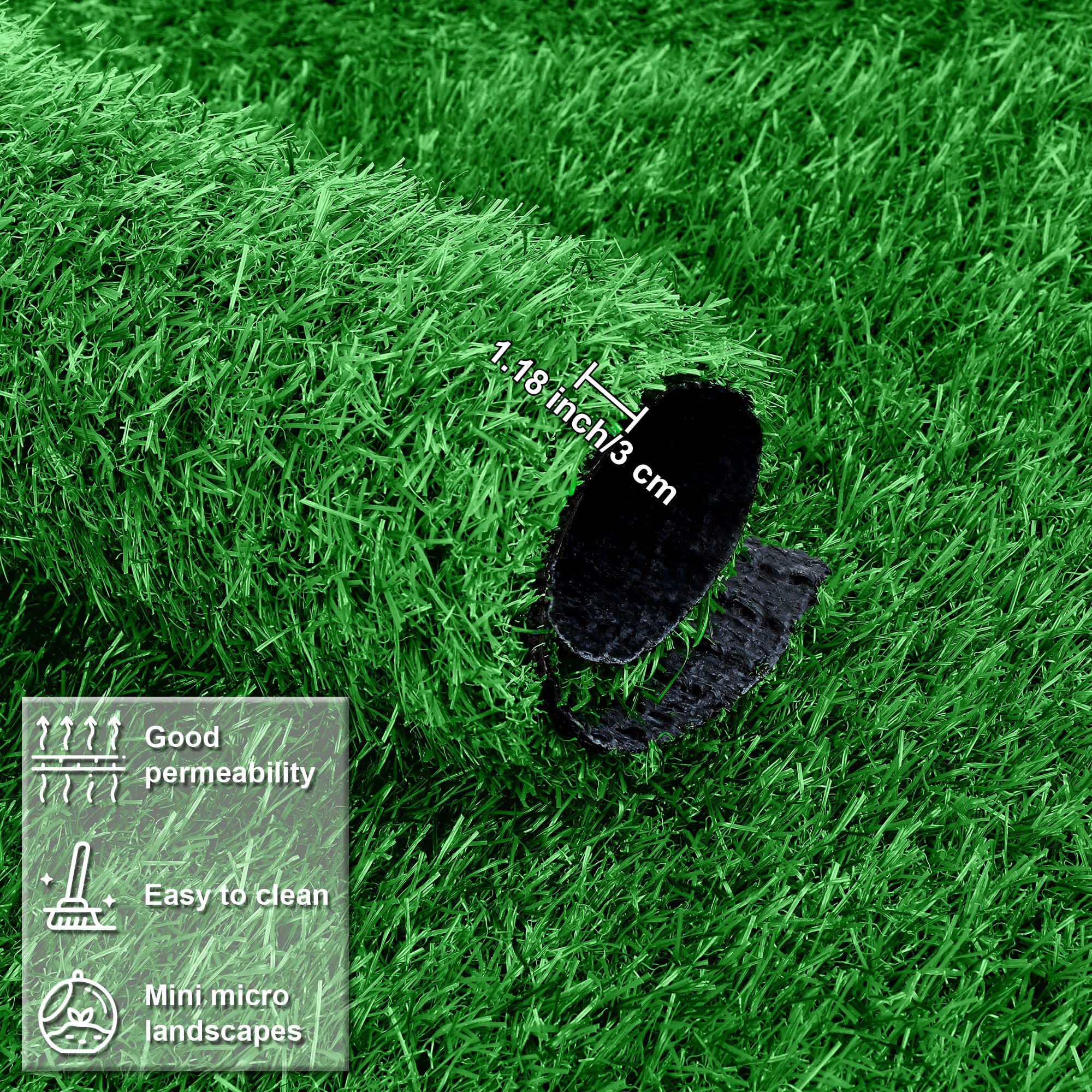 TURSTIN grass mats with drainage holes stay dry.