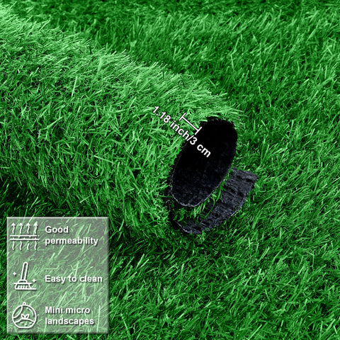 TURSTIN grass mats with drainage holes stay dry.
