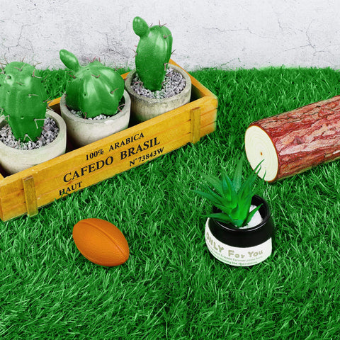 TURSTIN soft, realistic grass rug enhances space comfort.