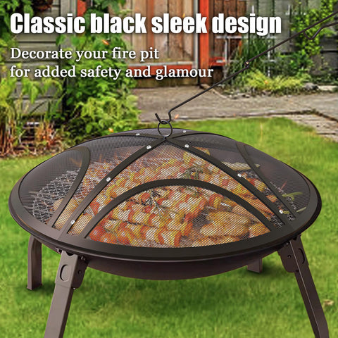 Tusgenk fire pit screen with reinforced 12 ribs for durable protection.