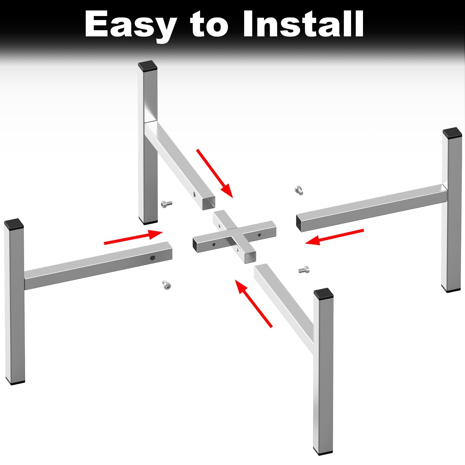 Stable four-legged base supports safe use up to 330 pounds.