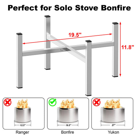 Two-height design elevates the pit with 3.9 and 7 inches for flexible use.
