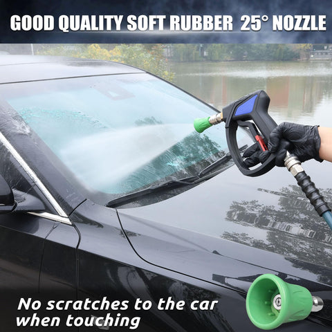 TUTULUCK 25-degree nozzle in stainless steel protects surfaces.