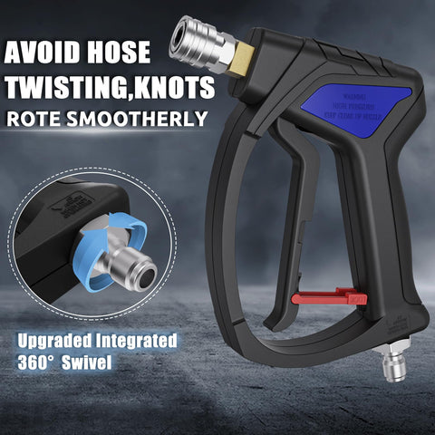 TUTULUCK 360-degree inlet swivel enables smooth, tangles-free hose rotation.
