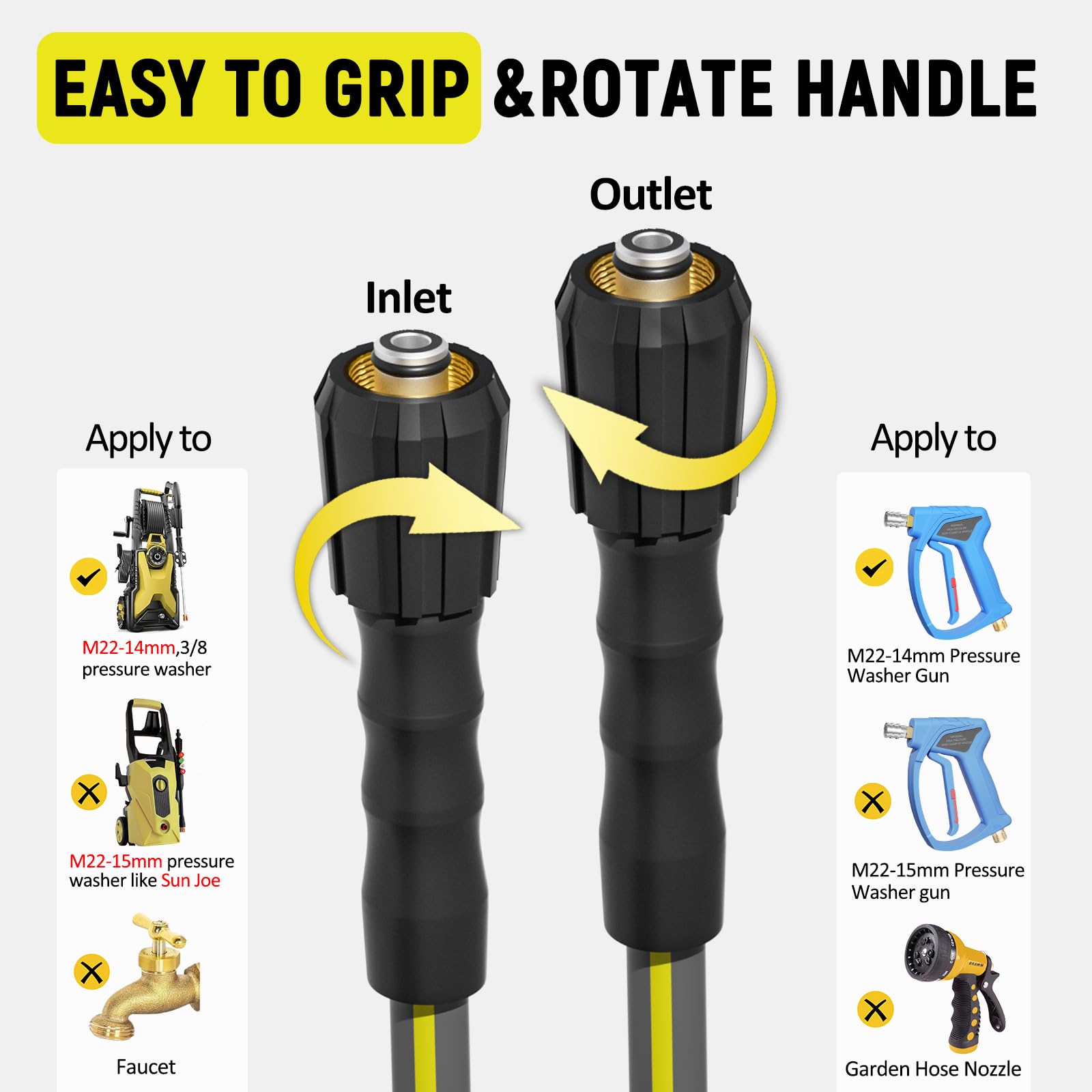 TUTULUCK 3/8 inch quick connect enables fast attachment and removal.