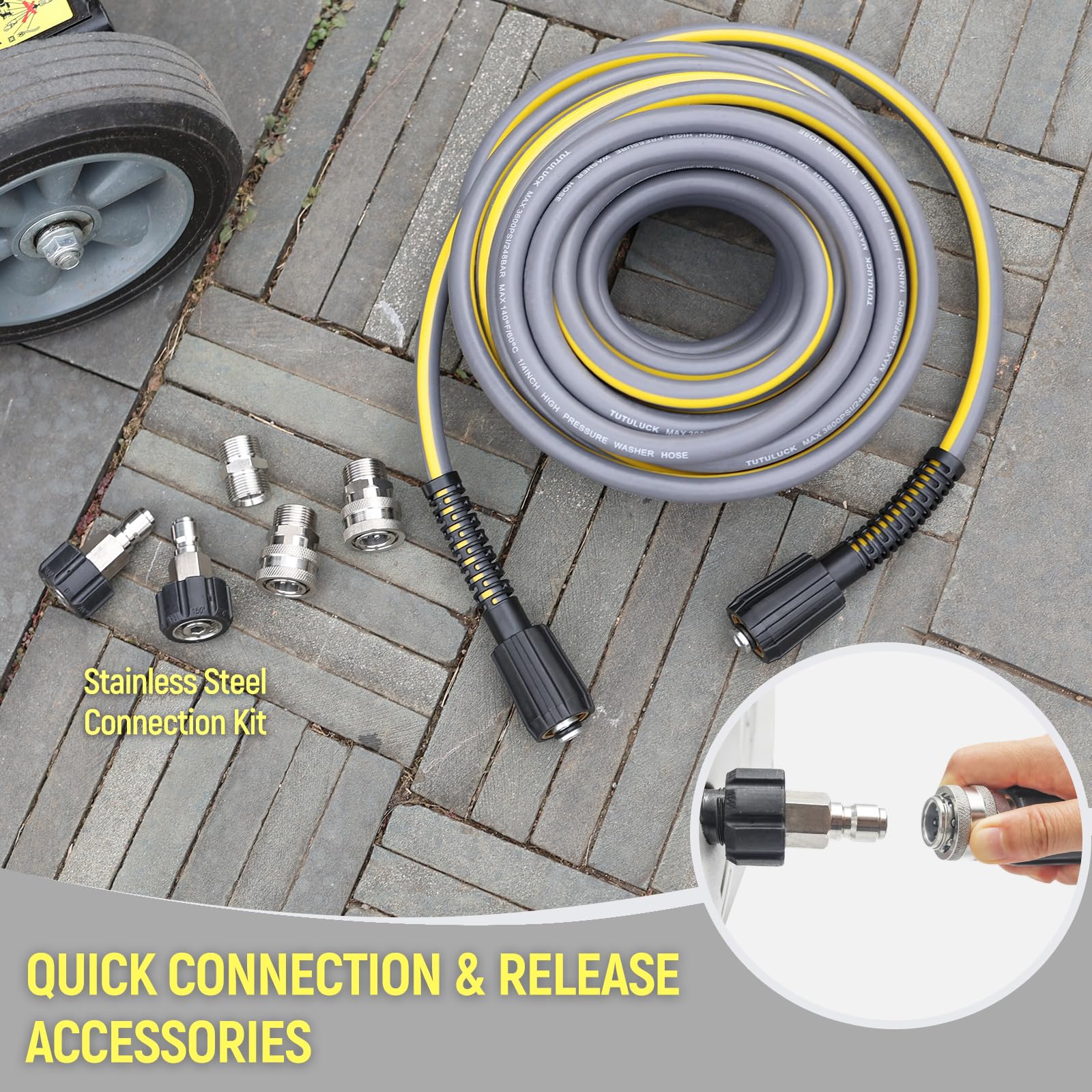 TUTULUCK water leakage tested hose for reliable performance.