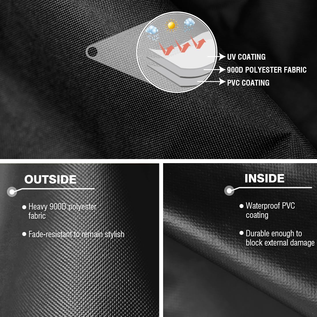 Padded handles on the Tuyeho cover provide easy lifting and removal.