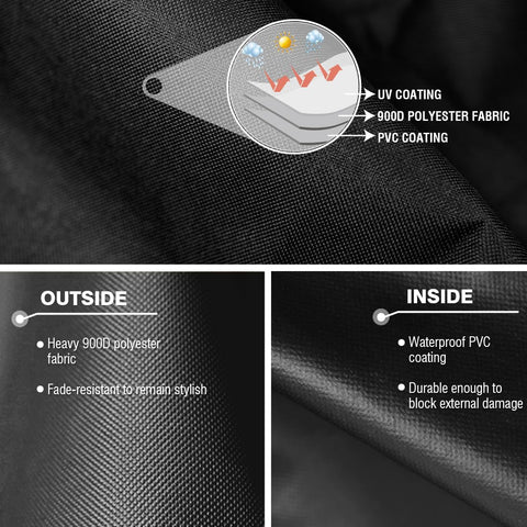 Padded handles on the Tuyeho cover provide easy lifting and removal.