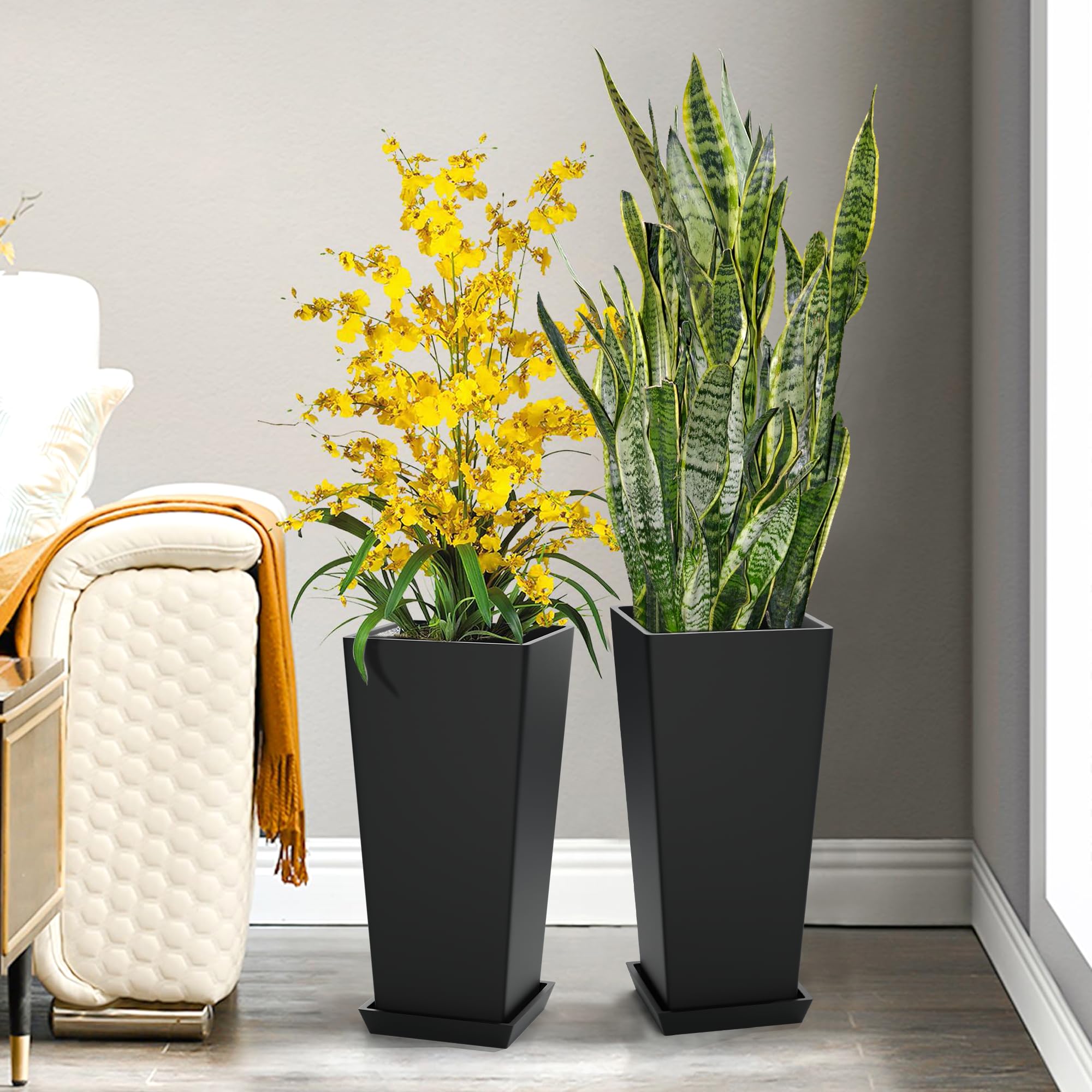 TUYOHW large plant pot for indoor/outdoor use in modern spaces