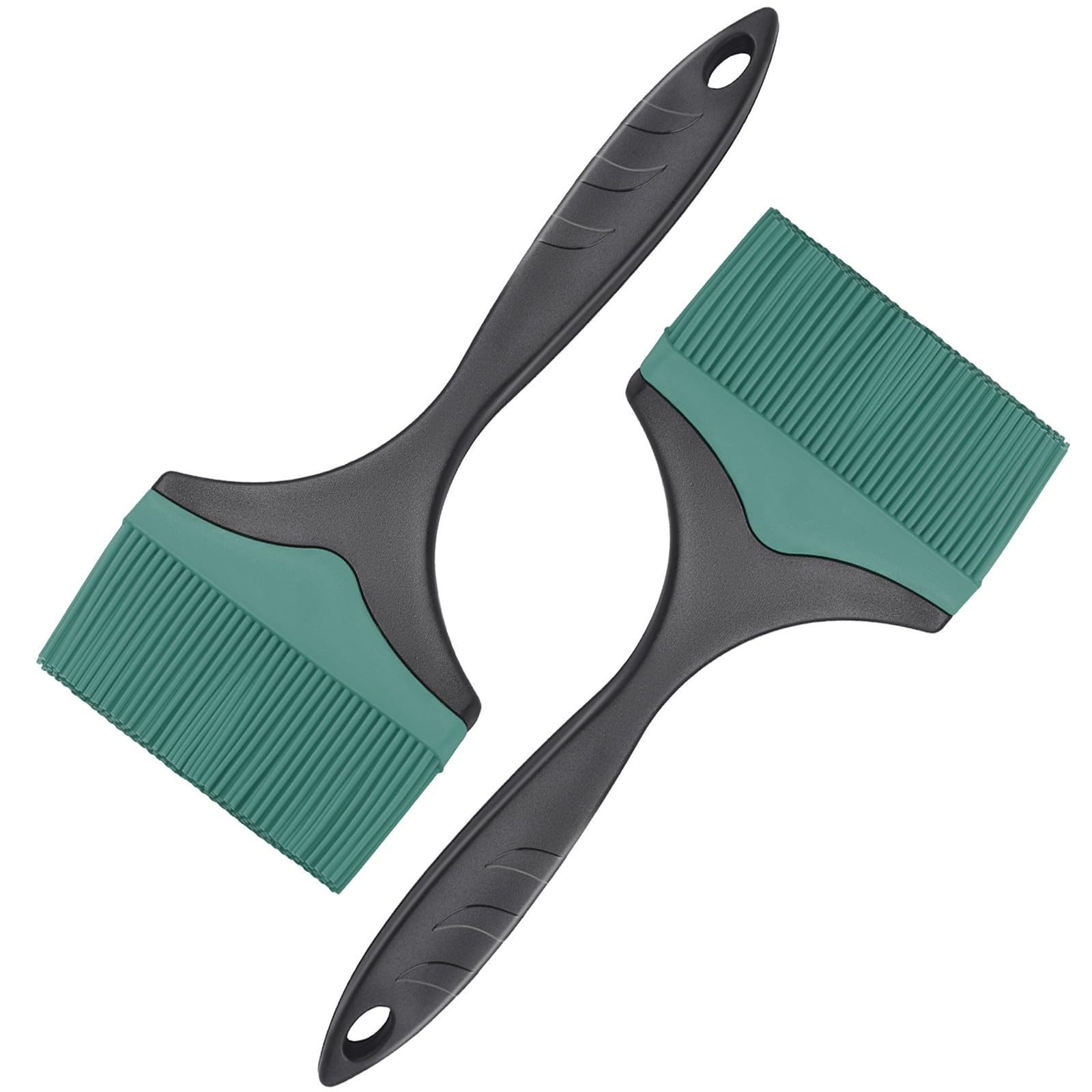 Tuyotue large silicone basting brush green with wide head for even sauce application.