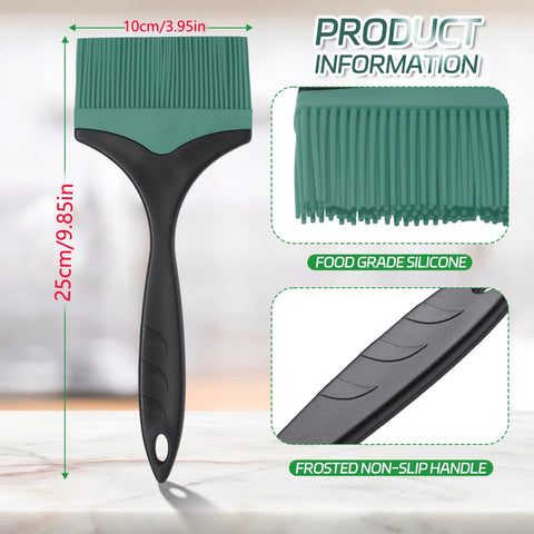 Tuyotue wide-head silicone basting brush delivers quick thorough coverage for marinades.