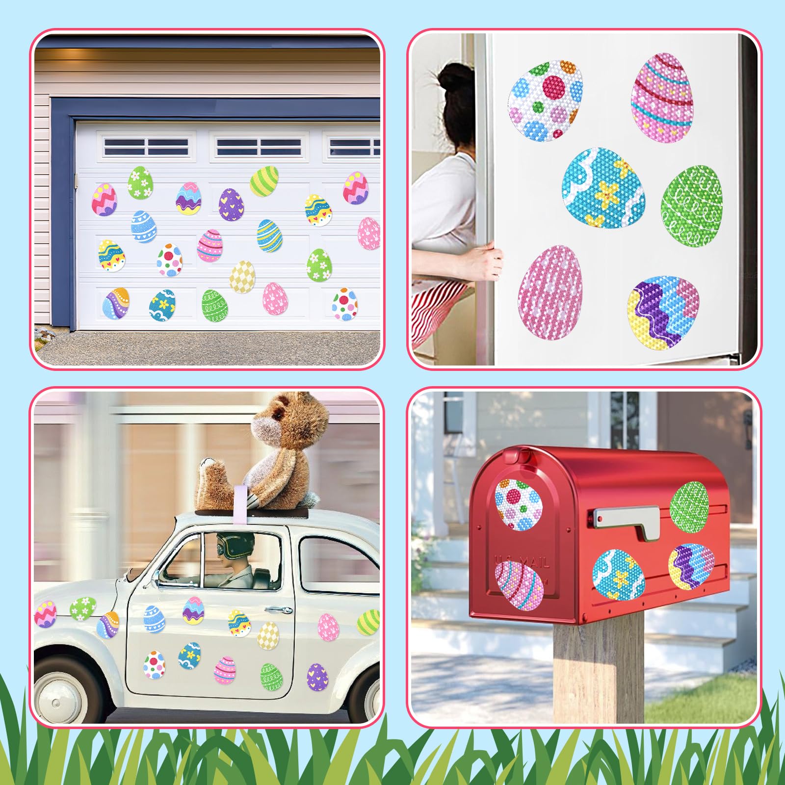 Tuzuaol Easter magnets are easy to remove and reuse.