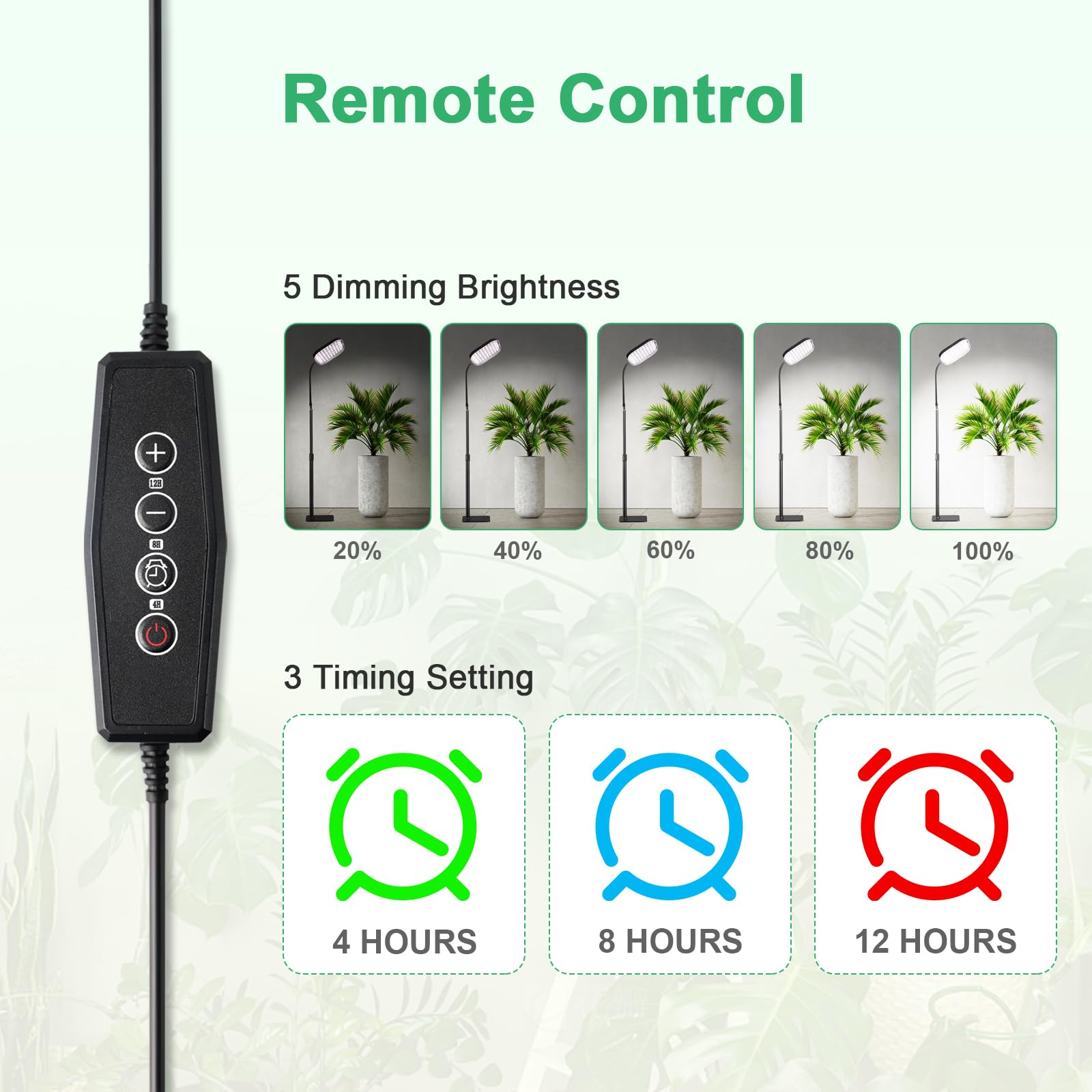 TVTUTPWY timer and dimmer controls enable easy scheduling and light adjustment.