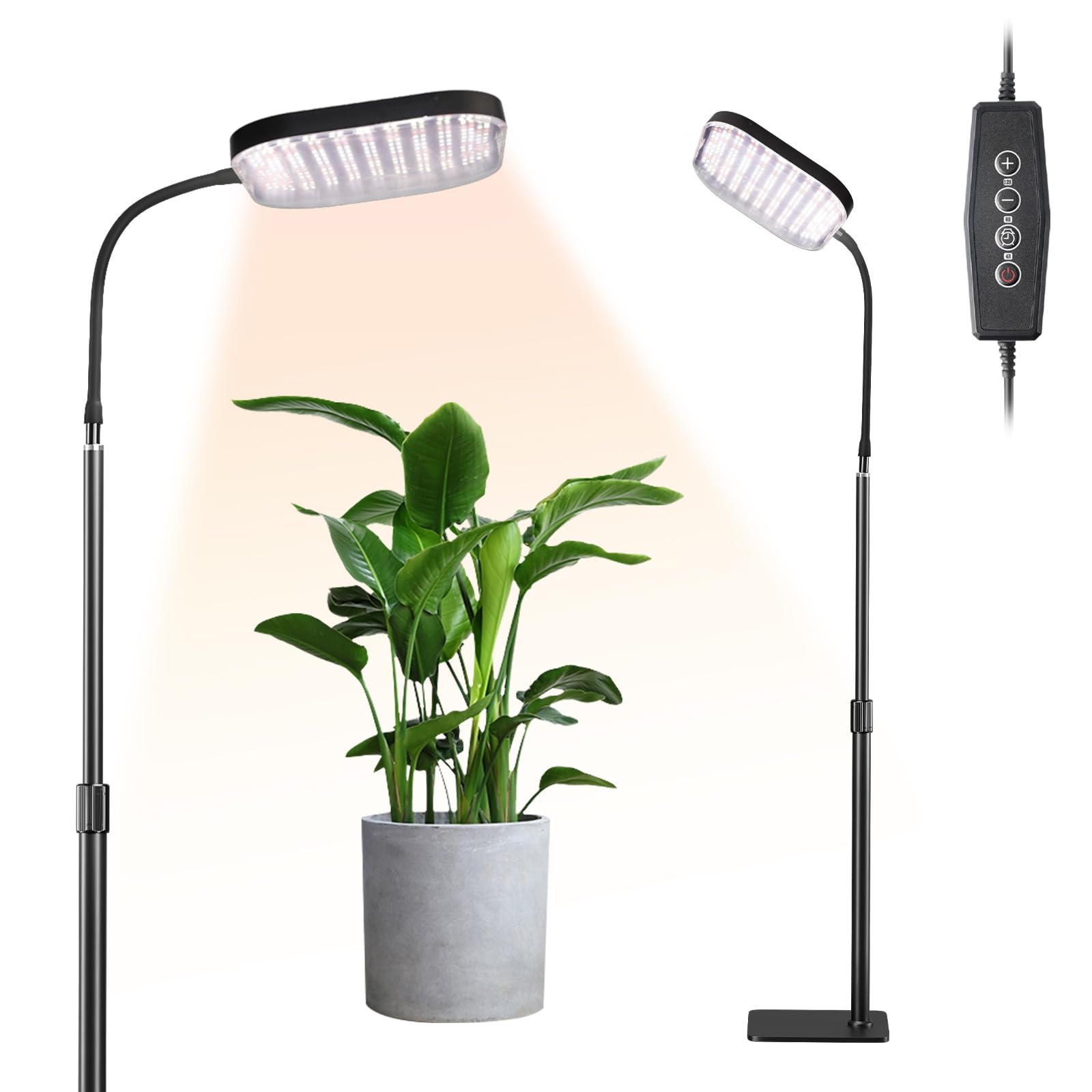 TVTUTPWY 336-LED grow light close-up delivering bright, even illumination for indoor plants.