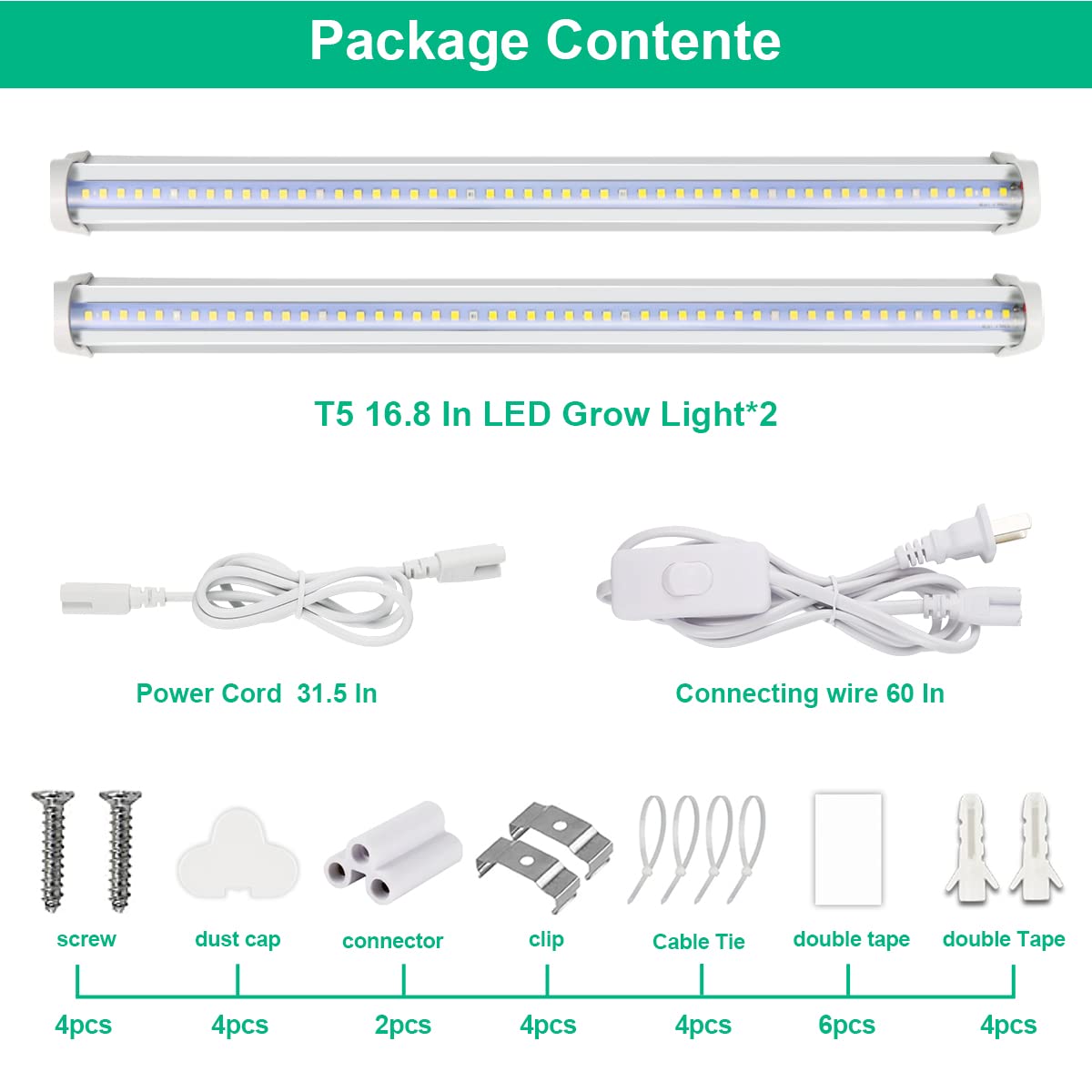 TVTUTPWY T5 grow light strip end-to-end connection enables scalable lighting