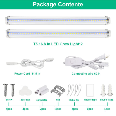TVTUTPWY T5 grow light strip end-to-end connection enables scalable lighting