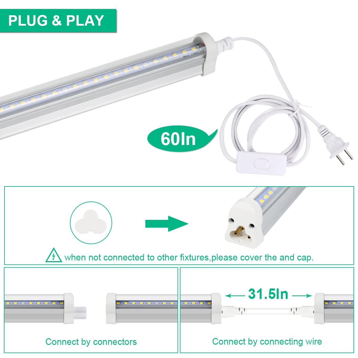 TVTUTPWY T5 grow light strip setup for indoor gardening
