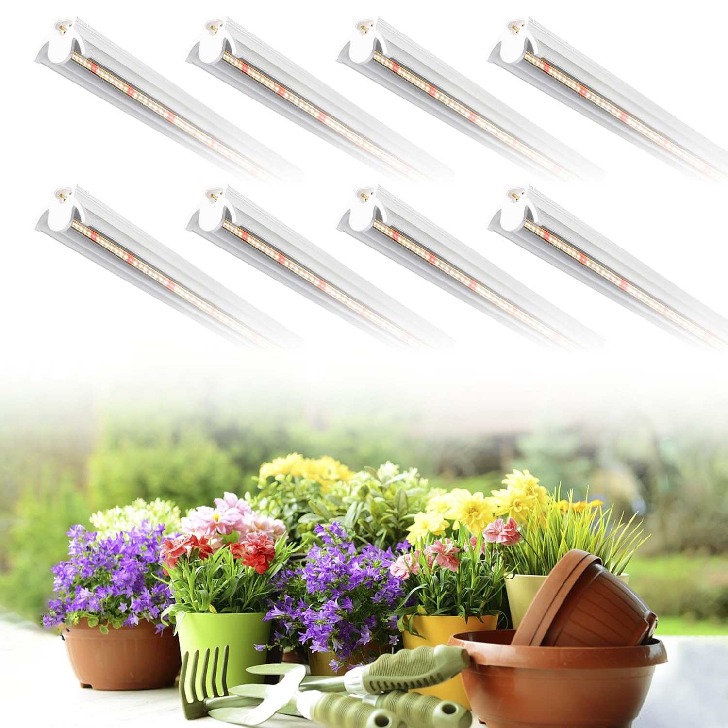 TVTUTPWY grow light T5 1.4ft 8pcs 10W boosts compact indoor greens