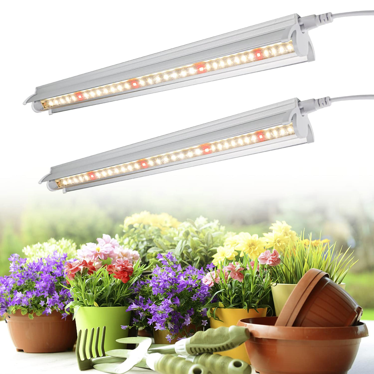 TVTUTPWY grow light T5 1.4ft strip close-up shows compact design for small spaces