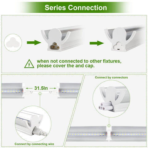 TVTUTPWY Grow Light T5 1.4ft v-shaped reflector boosts light efficiency.