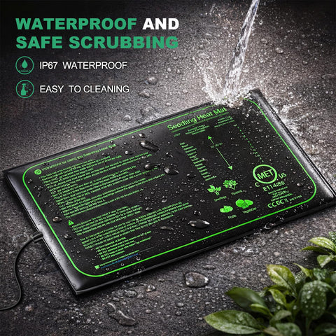 TVTUTPWY IP67 waterproof mat; easy cleaning and safe, durable garden setup.