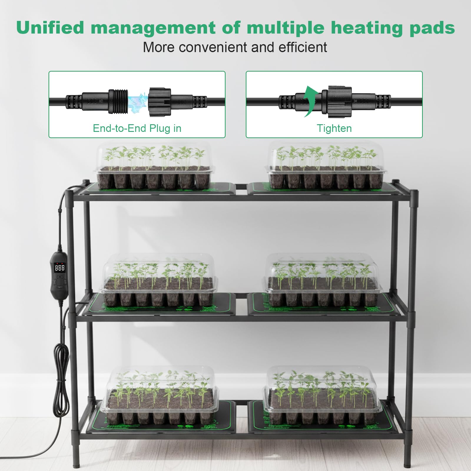 TVTUTPWY temperature controller shows precise temperature for confident germination.