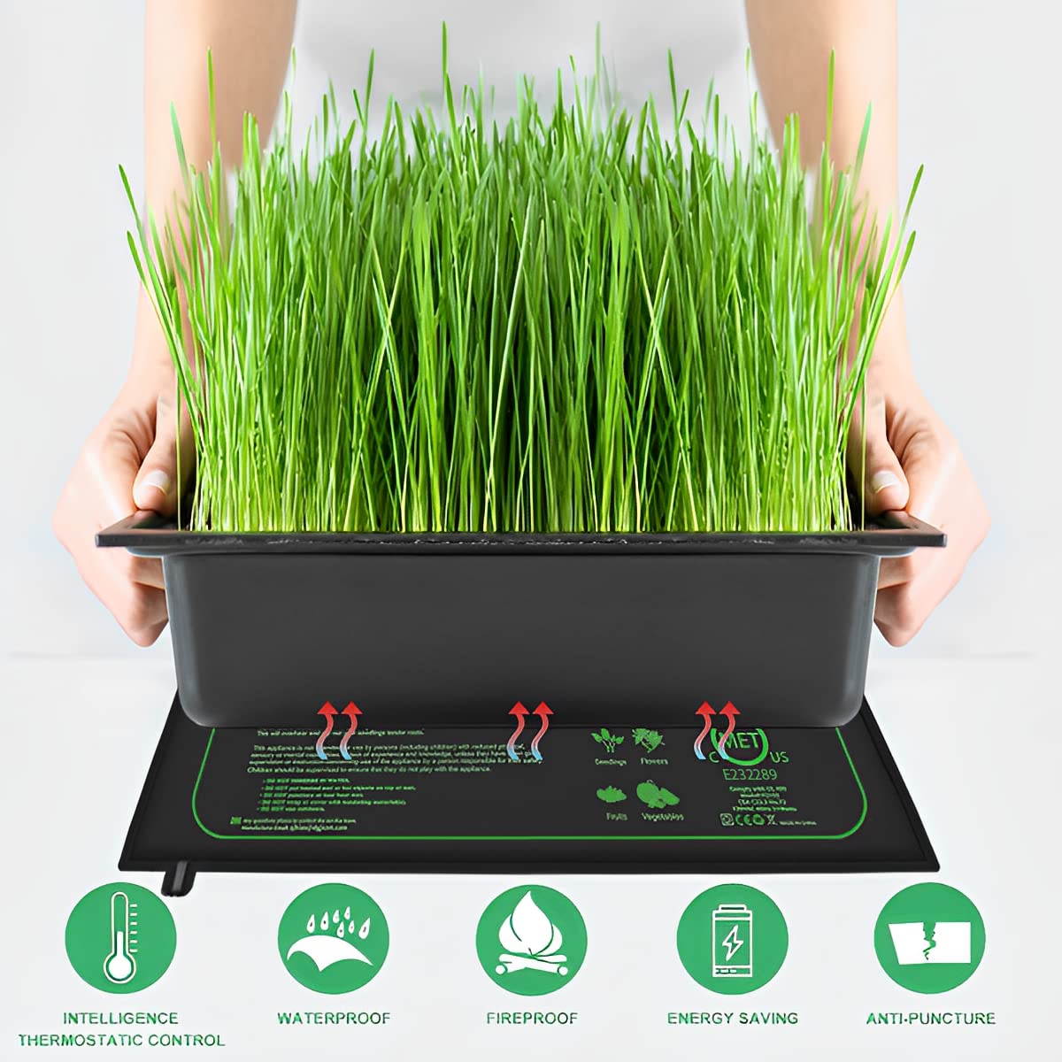TVTUTPWY thin and flexible heat mat folds for compact storage.