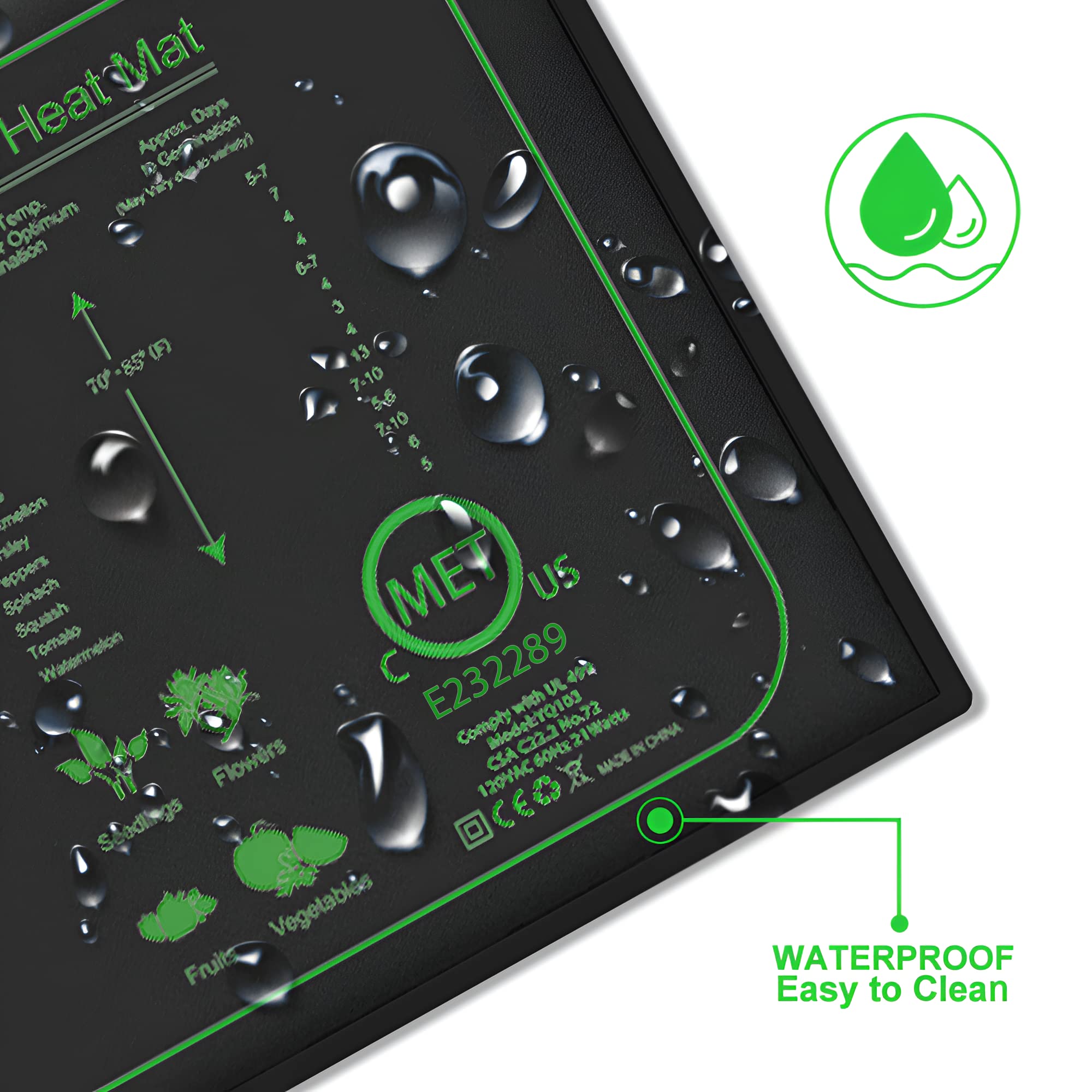 TVTUTPWY seedling mat with uniform heat dispersion encourages even germination.