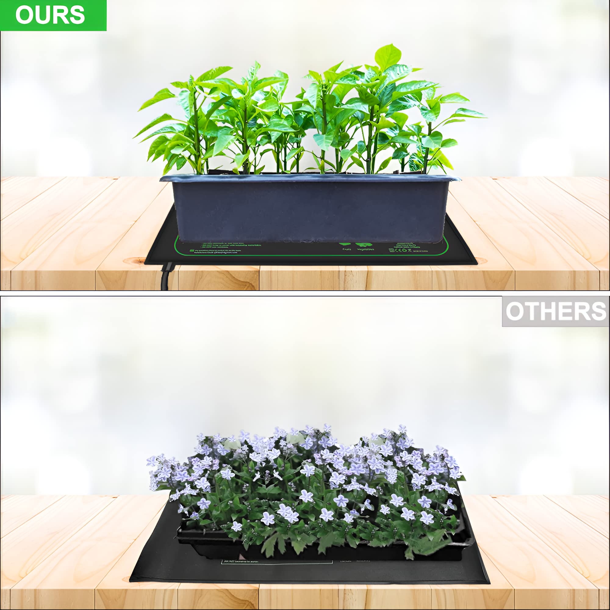 TVTUTPWY heat pad supports winter germination for seeds and cuttings.