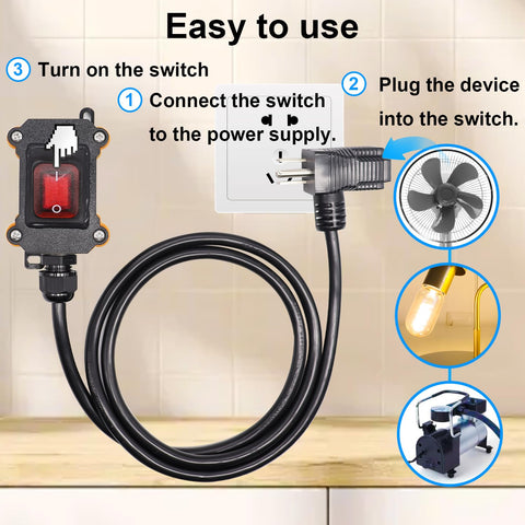 TWTADE IP67 outdoor switch mounted on exterior wall for outdoor power control.