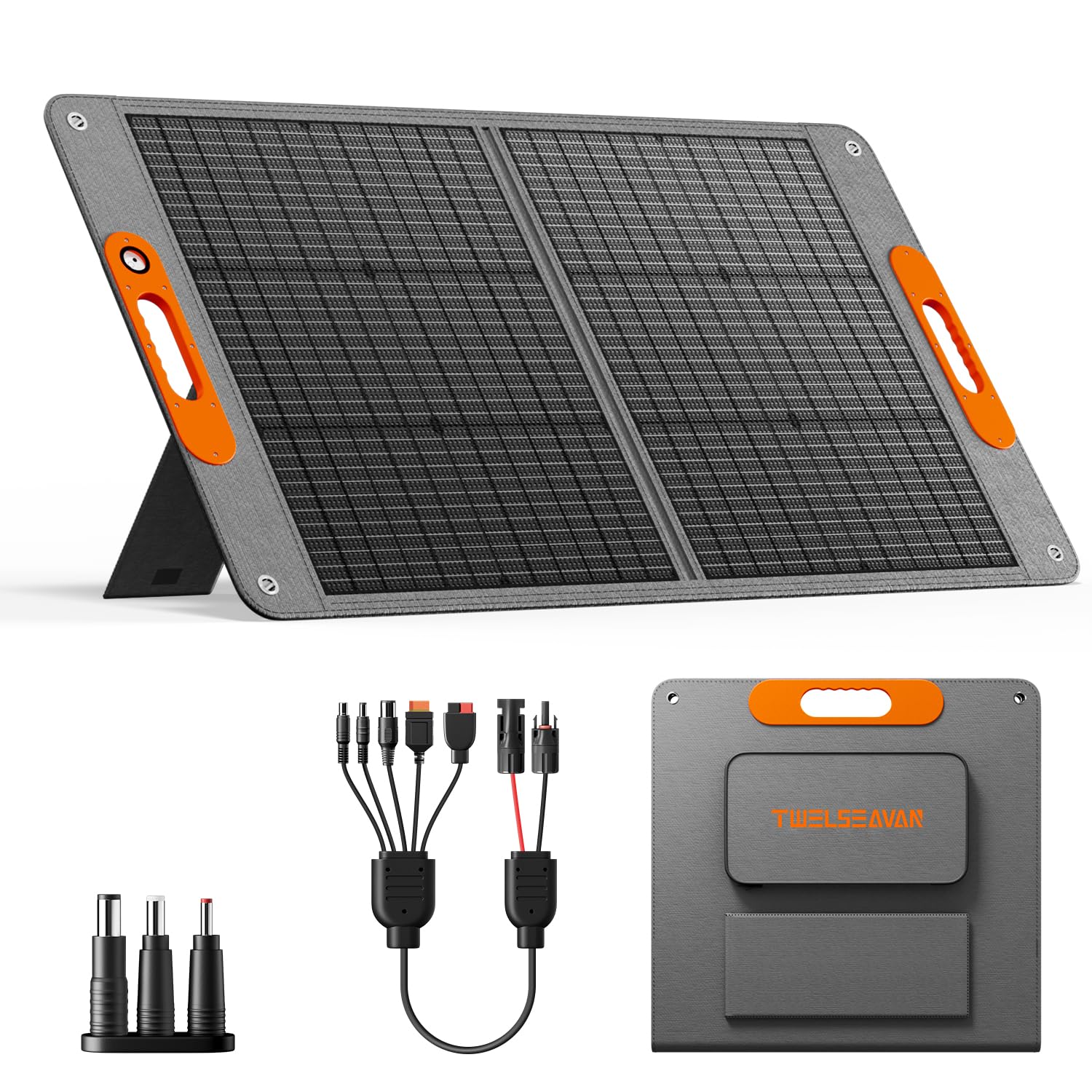 TWELSEAVAN 100W foldable solar panel for portable charging on the go