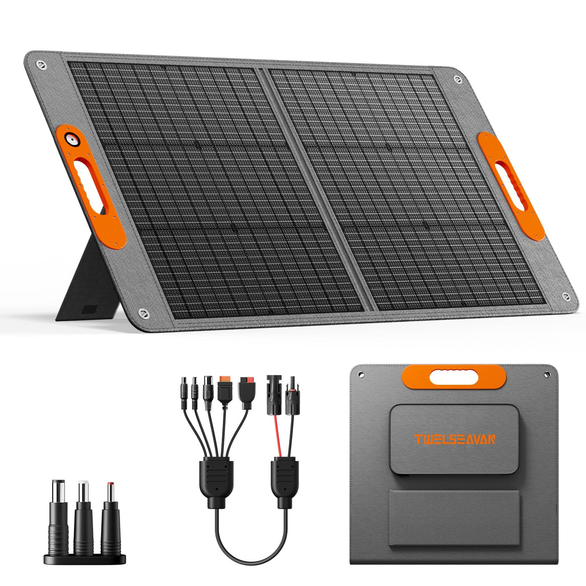 TWELSEAVAN 100W foldable solar panel for portable charging on the go