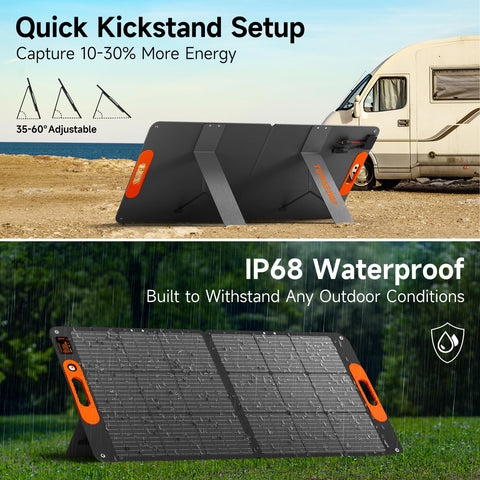 TWELSEAVAN 110W with adjustable kickstands for stable setup