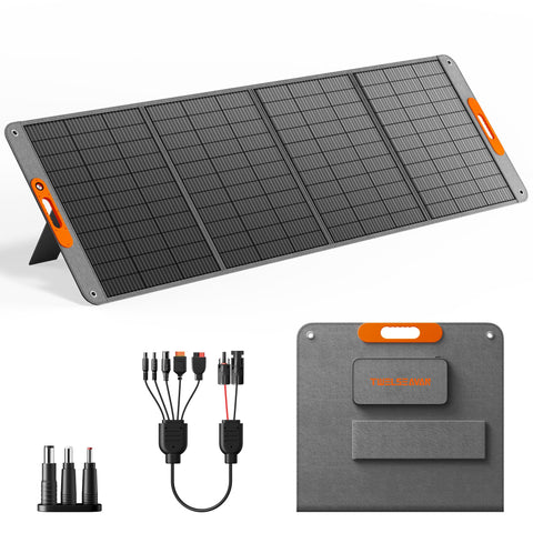 TWELSEAVAN 400W foldable solar panel ready for travel and quick setup.